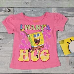 SpongeBob Squarepants I Want A Hug 2011 Pink Shirt Sz 12 Mo NWT